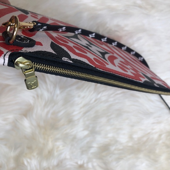 NEW Limited Edition Louis Vuitton Crafty Pochette Clutch Pouch Red Crane - Picture 3 of 9